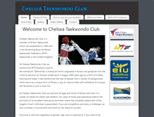 Tablet Screenshot of chelseataekwondoclub.com